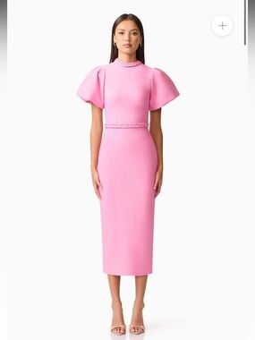 moon river pink floral dress Moon River Floral One Shoulder Dress